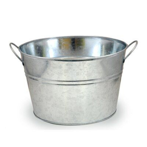 Standard Galvanized Metal Beverage Cooler Wine Tub With Handles For Home & Events Barware Wine Cooler Chiller <b>Bucket</b> - Product Image 1