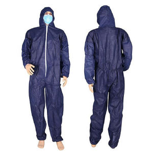 Combinaison de protection jetable bleue avec capuche et bottes, combinaison intégrale pour usage médical - Product Image 5