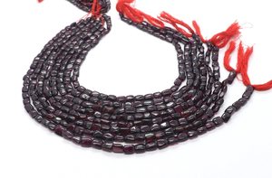 Natural Rhodolite <b>Garnet</b> Smooth Square Shape Beads 5-6MM Pink <b>Garnet</b> Gemstone Chicklet Plain Beads 12 Inch <b>Garnet</b> Beads Jewelry - Product Image 5