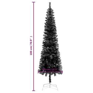 Árbol de Navidad Delgado Ajustable con Brazos de PVC Negro y Acero - Product Image 6