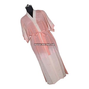 Robe kimono bohème vintage en soie KL012 à manches courtes, robe de demoiselle d'honneur pour l'automne et l'hiver - Product Image 1