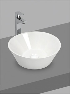 Lavabo Minimalista de Cerámica Redondo para Encimera, Lavabo de Sobremesa Premium para Baño, Lavabo Moderno para Encimera - Product Image 1