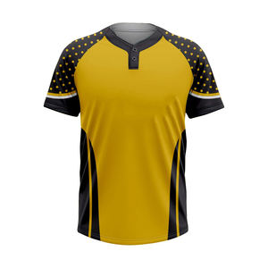 Ensembles d'uniformes de baseball/softball unisexes de haute qualité 100 % polyester antibactérien col en V impression par transfert thermique respirant à manches courtes - Product Image 3