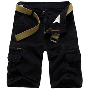 Men's Casual Cotton Cargo Shorts 100% Woven Cotton Multi-Pocket Workout Beach Shorts Mid Waist Solid Pattern Breathable Fabric - Product Image 5