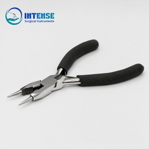 Pince à bec rond professionnel avec embouts de précision, à ressort, poignée ergonomique, outil de pliage de fil pour la fabrication de bijoux - Product Image 1
