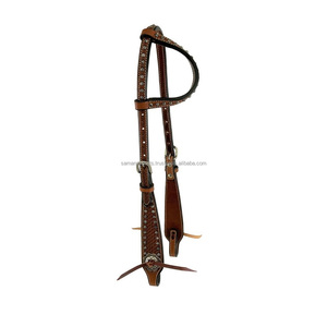 Fait à la main unique oreille tête goujon travail haut en cuir de vache véritable Style occidental Saman exportations-Top vente en gros fabricant - Product Image 4