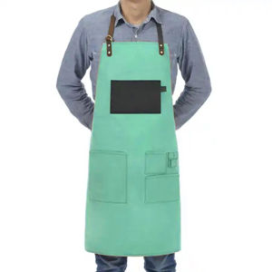 Tablier de soudeur en cuir pleine fleur certifié haute qualité, vêtement de travail de protection pour des opérations de soudage sûres et ignifuges - Product Image 2