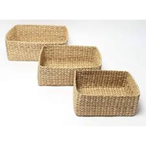 Handwoven Eco-Friendly Biodegradable Seagrass Balti <b>Basket</b> Set 3 Loop Handles for Storage Plant Pot Cover Home Decoration - Product Image 2