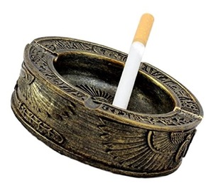 Round Stainless Steel Desktop <b>Ashtray</b> Minimalist Design Home Use - Product Image 6
