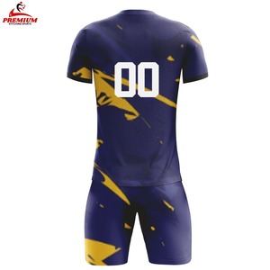 Uniforme de football d'été de haute qualité, 100% polyester, léger, respirant, antibactérien, tissu à séchage rapide, coupe confortable - Product Image 6