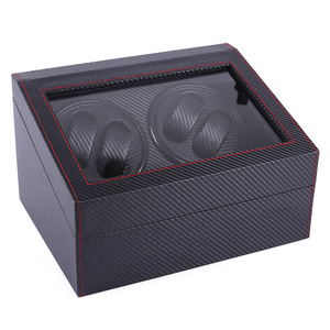 Boîte de rangement pour montres de luxe personnalisée en cuir et bois, remontoir automatique rotatif double pour montres, fabriqué en carton PC - Product Image 6