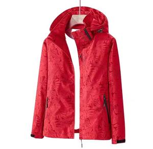 Veste matelassée imperméable à capuche à imprimé floral unisexe, décontractée, avec fermeture éclair sur le devant, col montant, en polyester, pour l'hiver, doublure polaire - Product Image 6