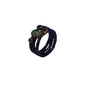 Wedding Wear 925 Sterling <b>Silver</b> Gold Plated Jewelry <b>Opal</b> Diamond Gemstone Women Wear Classic <b>Ring</b> - Product Image 1