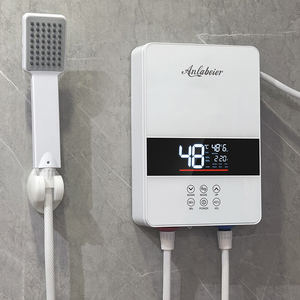Calentador de agua instantáneo de plástico de fábrica de China para uso doméstico de Hotel Géiser de control táctil LED grande Diseño compacto Montado en la pared IPx4 - Product Image 1