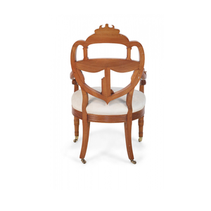 Fauteuil classique de style mid-century avec hauteur réglable, fabriqué en teck massif, coussin moelleux, finition brune, pour salon, utilisation en intérieur - Product Image 5