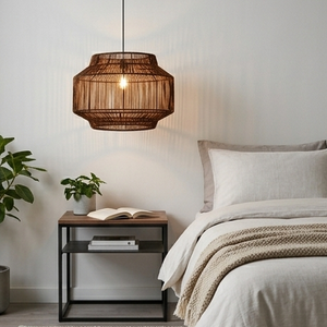 <b>Black</b> <b>Lantern</b> Pendant Light Hanging Lamp Minimalist Boho Rustic Indoor Style Home Decor - Product Image 5