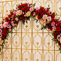 Décorations murales de mariage magiques avec piliers Jharokha et grands panneaux Jali pour la scène de réception, accessoires de scène de mariage indien