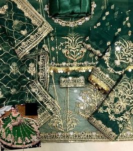 Robe longue indienne pakistanaise, dernière collection, entièrement brodée, en tulle, très vendue, 2021 - Product Image 4