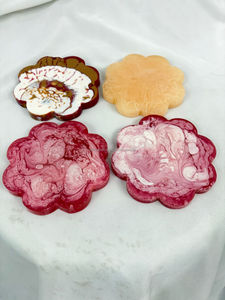 Sets de table en marbre écologiques, motifs modernes avec des paillettes dorées, designs personnalisés en cristal, motifs inspirés des géodes artisanales, imperméables, Inde - Product Image 3