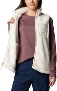 Chaleco de Sherpa Crema para Mujer de Calidad Premium con Cierre de Cremallera en el Bolsillo Frontal, Cuello Alto, Ropa Exterior Informal, Fabricante OEM - Product Image 3