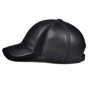 Best Seller Classic Genuine Leather <b>Baseball</b> <b>Cap</b> Adjustable Outdoor Casual Travel Fashion Wear Leather <b>Caps</b> for Men <b>Women</b> - Product Image 1