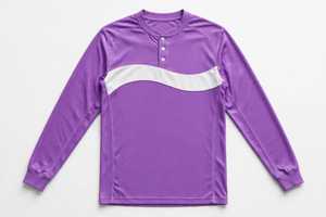 Ensemble de survêtement pour homme, couleur violette, respirant, haut à manches longues avec col boutonné, pantalon long, sportif - Product Image 4