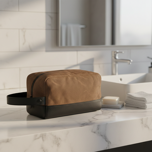 Simple Style Pu Leather <b>Toiletry</b> <b>Bag</b> for <b>Men</b> Large Capacity Customized Logo Hot Sale Cosmetic <b>Men's</b> <b>Toiletry</b> <b>Bags</b> for sale - Product Image 3