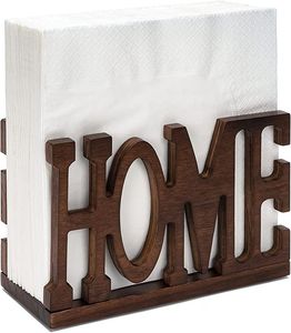 Porte-serviettes décoratif en bois pour table à manger, cuisine, restaurant, centre de table, organisateur de mouchoirs, durable, respectueux de l'environnement - Product Image 1