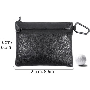 Pochette de golf en cuir véritable conçue pour les golfeurs professionnels, avec un grand espace de rangement et une fabrication haut de gamme, à vendre. - Product Image 2