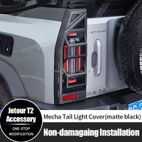 Nouveauté : Cache de feu arrière Mecha en ABS motif fibre de carbone pour Jetour T2 Traveler – Accessoires extérieurs