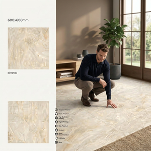 Carreaux de sol en porcelaine Vistaar Ice Berge Design, aspect marbre, pour salle de bain, Dubaï, 600x600mm, entièrement polis et émaillés - Product Image 2
