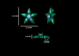 Fashion Women's Jewelry 14K Solid Gold VVS Moissanite Icy Flower Custom Cute Brilliant Cut Pendant Bridal Gift Weddings Parties - Product Image 6