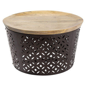 Mesa de Centro de Metal Minimalista de Lujo con Diseño de Marco Elegante y Protección de Recubrimiento en Polvo de Larga Duración - Product Image 1