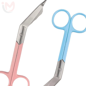 Ciseaux à bandages manuels Lister 5,5 pouces avec revêtement bleu ciel et rose pour les premiers secours, hôpitaux et cliniques, garantie 1 an - Product Image 4