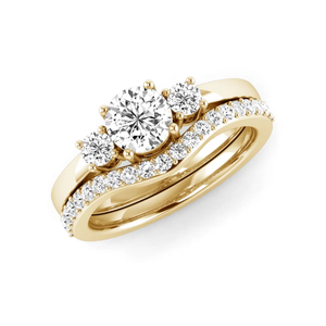 Bague de fiançailles en or massif 18 carats pour femme, diamant synthétique certifié IGI, 2,00 carats, taille brillant rond, clarté VS1, couleur F - Product Image 1
