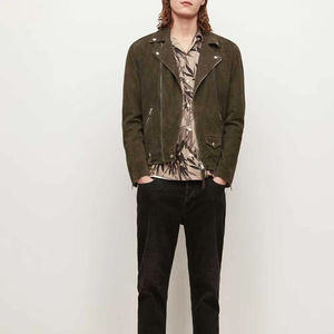 Chaqueta de Lona y Cuero para Hombre, Estilo Urbano, con Logotipo Frontal Vintage, Transpirable, Ecológica, de Alta Calidad, para Invierno, Venta al Por Mayor - Product Image 4