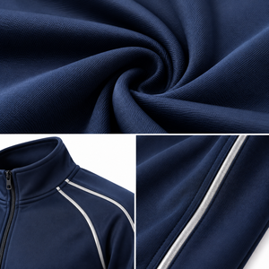 Ensemble de survêtement réfléchissant pour hommes avec veste zippée et pantalon de jogging pour équipes de course nocturne et fourniture en marque blanche pour commandes en gros - Product Image 5