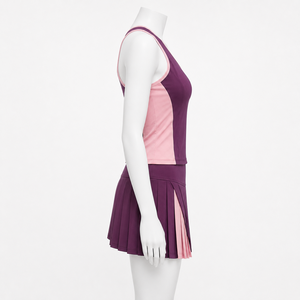 Uniforme de tenis para mujer que ofrece tela ligera, cómoda y elástica, y fácil movimiento para entrenamiento, competición y actividades en la cancha. - Product Image 4