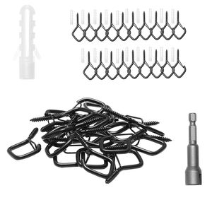 20 Ganci a Q Resistenti per Esterni 2.17, Ganci per Luci a Corda, Fibbia di Sicurezza, 20 Ganci a Q 2.17, Ganci a Q - Product Image 1