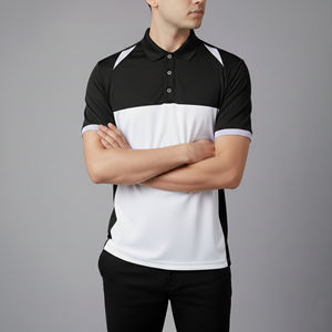 Polos de hombre de alta calidad, lisos, casuales, de tela piqué, de dos tonos, estilo streetwear, con logotipo bordado personalizado, de secado rápido. - Product Image 5