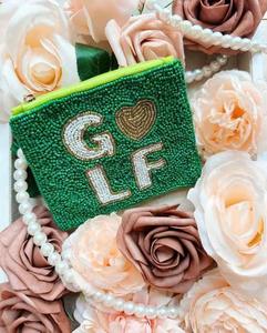 Porte-monnaie brodé et perlé fait main GLF Crystal Craft pour femmes, couleur et taille personnalisables, portefeuille pour adolescentes, vente en gros sur mesure - Product Image 1