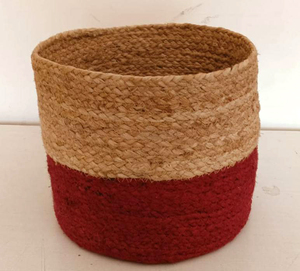 Ensemble de paniers en jute faits main, favoris des clients, et organisateurs de rangement tissés en gros, idéaux pour les paniers à linge sale pour la maison et la vente au détail - Product Image 5