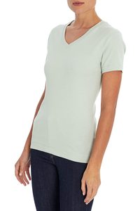 T-shirts personnalisés pour femmes de qualité supérieure 2026, manches courtes, 100 % coton, écologiques, séchage rapide, marque privée, teinture unie, OEM Pakistan - Product Image 5
