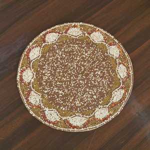 Elegant Handcrafted Beaded Embroidery <b>Dining</b> <b>Placemat</b> for <b>Table</b> Setting Home Restaurant Wedding and Special Events - Product Image 5