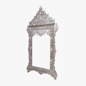 Artisan Made Mother of Pearl Inlay Arabic Mirror Frame Luxury Decorative Wall Mirror for Contemporary Interiors - Product Image 3