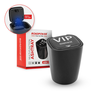ROADPOWER (RP-ASH-16) LED <b>Car</b> Ashtray Smoke-Proof, <b>Push</b>-Lid Cup-Holder Friendly Design And Smoke-Proof <b>Push</b> Lid - Product Image 1