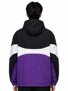เสื้อแจ็คเก็ตมีฮู้ดซิปแบบยูนิเซ็กซ์ ลายการ์ตูนสีสันสดใส สีดำขาว สไตล์สปอร์ต กันลม ผลิตจากโพลีเอสเตอร์ 100% สำหรับฤดูหนาว - Product Image 3