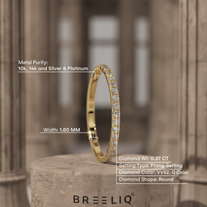 14K Solid Gold Micro Pave Lab Grown Diamond <b>Ring</b> <b>Thin</b> Stackable Eternity Wedding Band for Women - Product Image 6