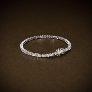 Pulsera de tenis de plata de ley 925 con moissanita VVS y diamantes talla baguette y redondos, pulsera de lujo con incrustaciones para mujer, anillo de moda de lujo - Product Image 1