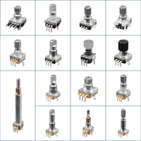 Codificador Rotatorio Digital EC11 con Interruptor de Presión, Potenciómetro de 5 Pines, Eje de 15mm/20mm, Perilla Plana, EC11E, 16 Posiciones, SOUNDWELL